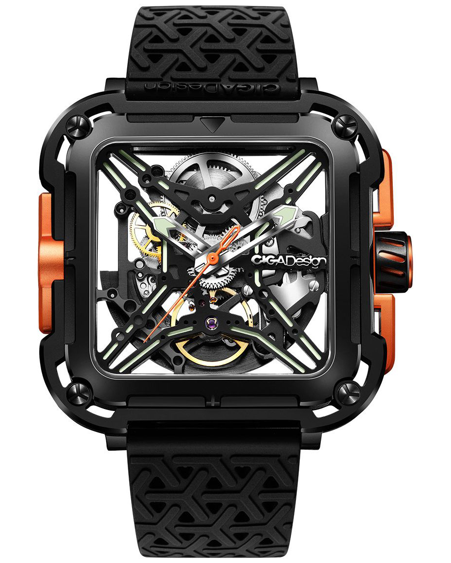 CIGA Design X Series Orange Automatic X011-BLOG-W25BK