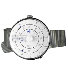 часы  KLOK-01 Minimal <br>White Steel  фото 1