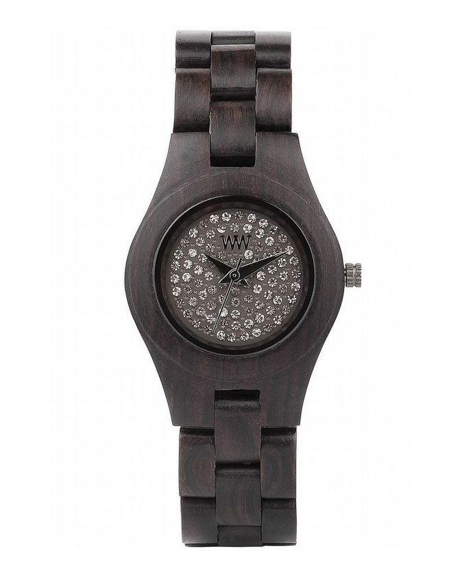 часы WeWood Moon CRYSTAL BLACK SWAROVSKI фото 4
