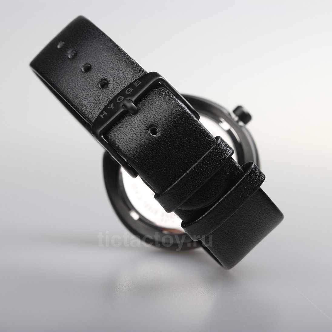 часы Hygge 2311 All Black Leather фото 7