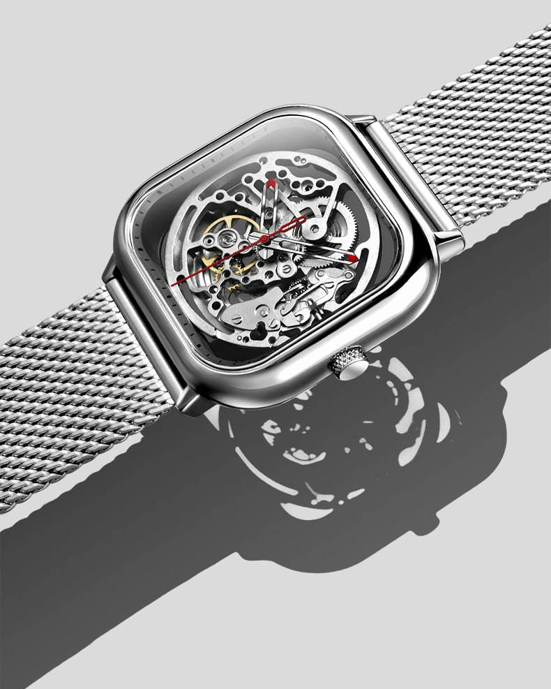 часы CIGA Design FULL HOLLOW AUTOMATIC Silver фото 5