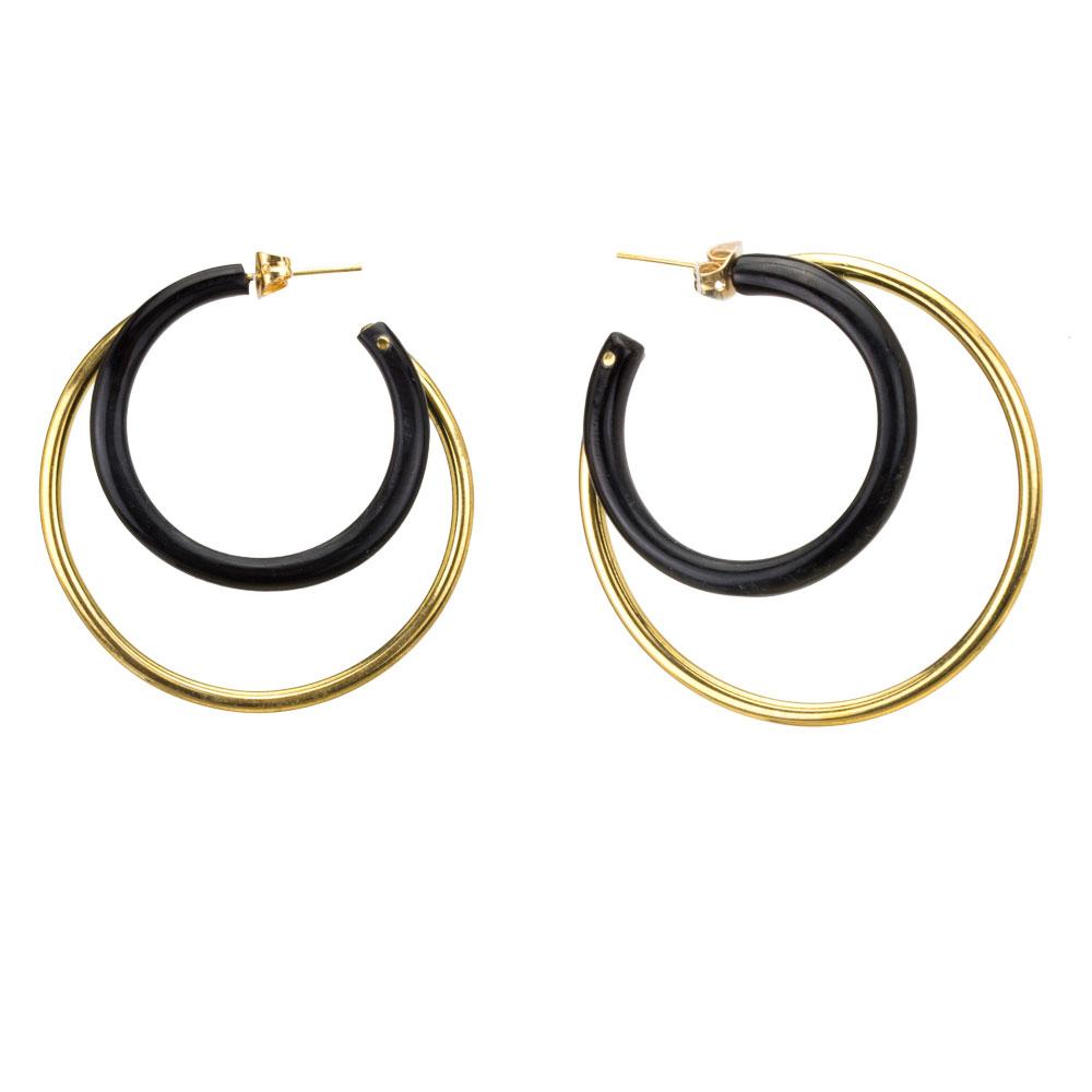 SOKO SOKO Серьги mixed material gio hoops
