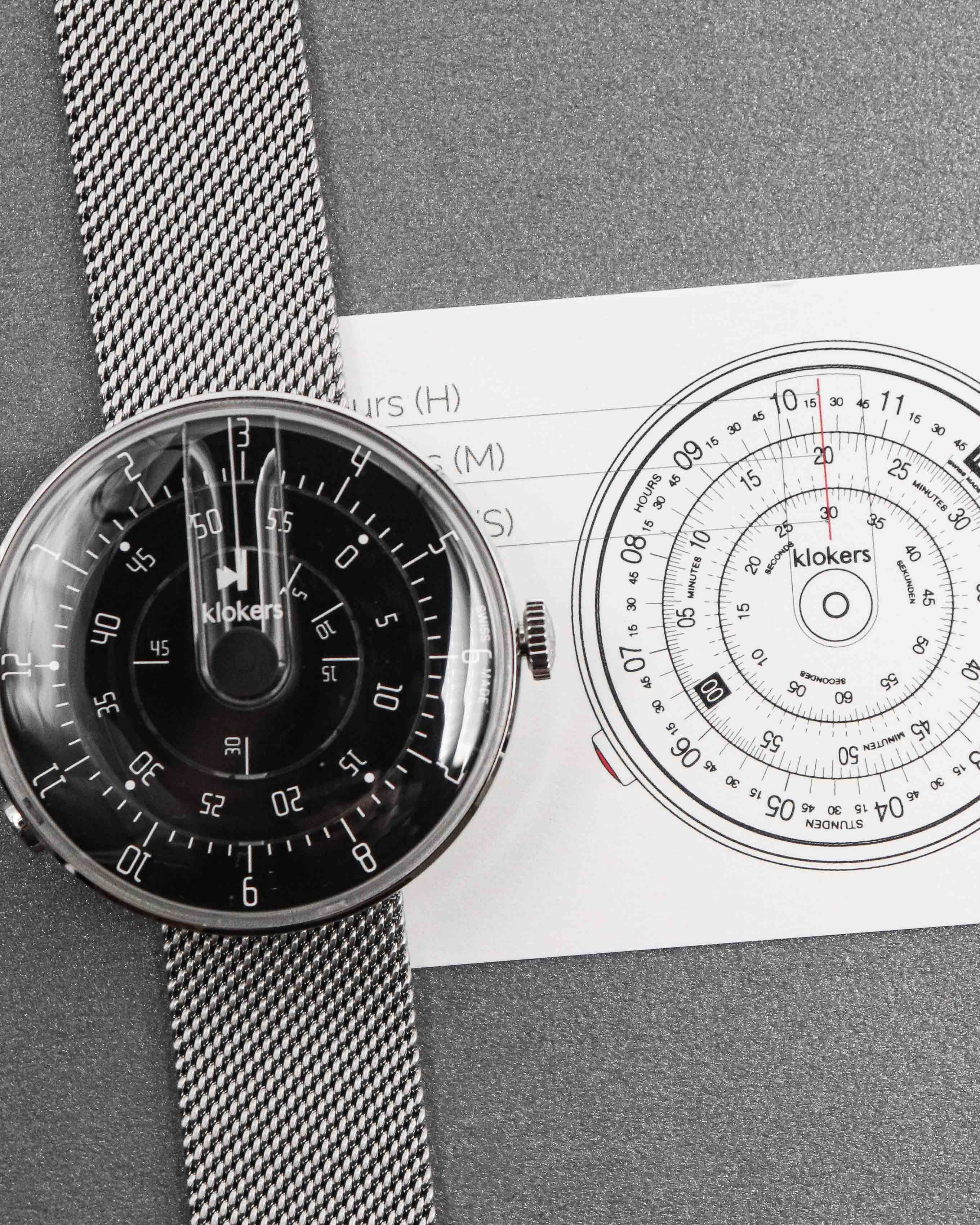 Klokers KLOK-01 Minimal Black Steel