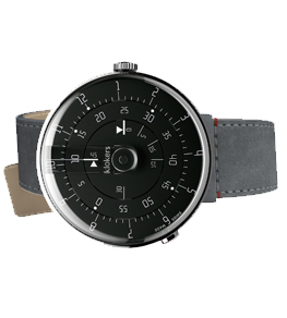 часы  KLOK-01 MINIMAL <br>BLACK Grey  фото 1