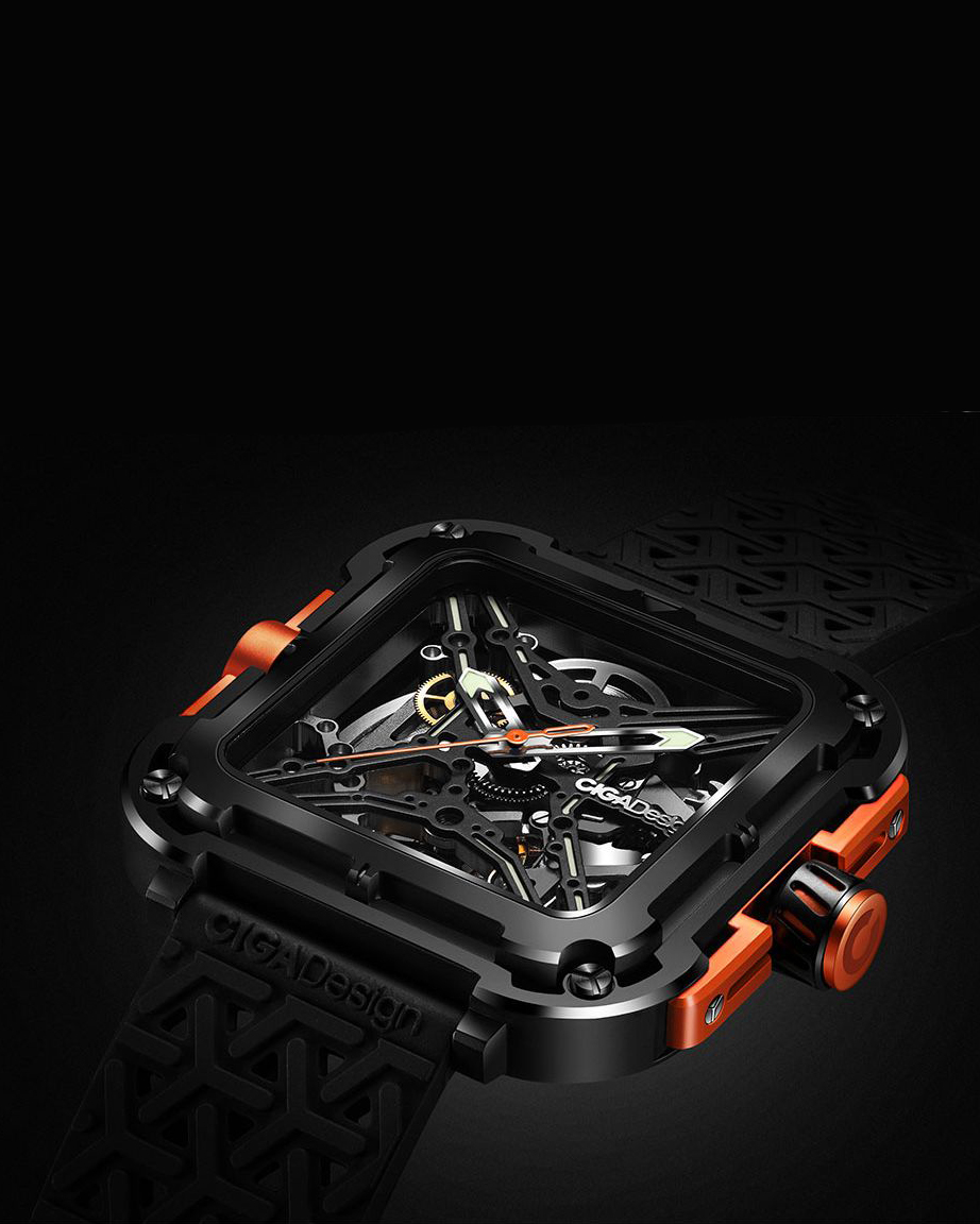 CIGA Design X Series Orange Automatic X011-BLOG-W25BK