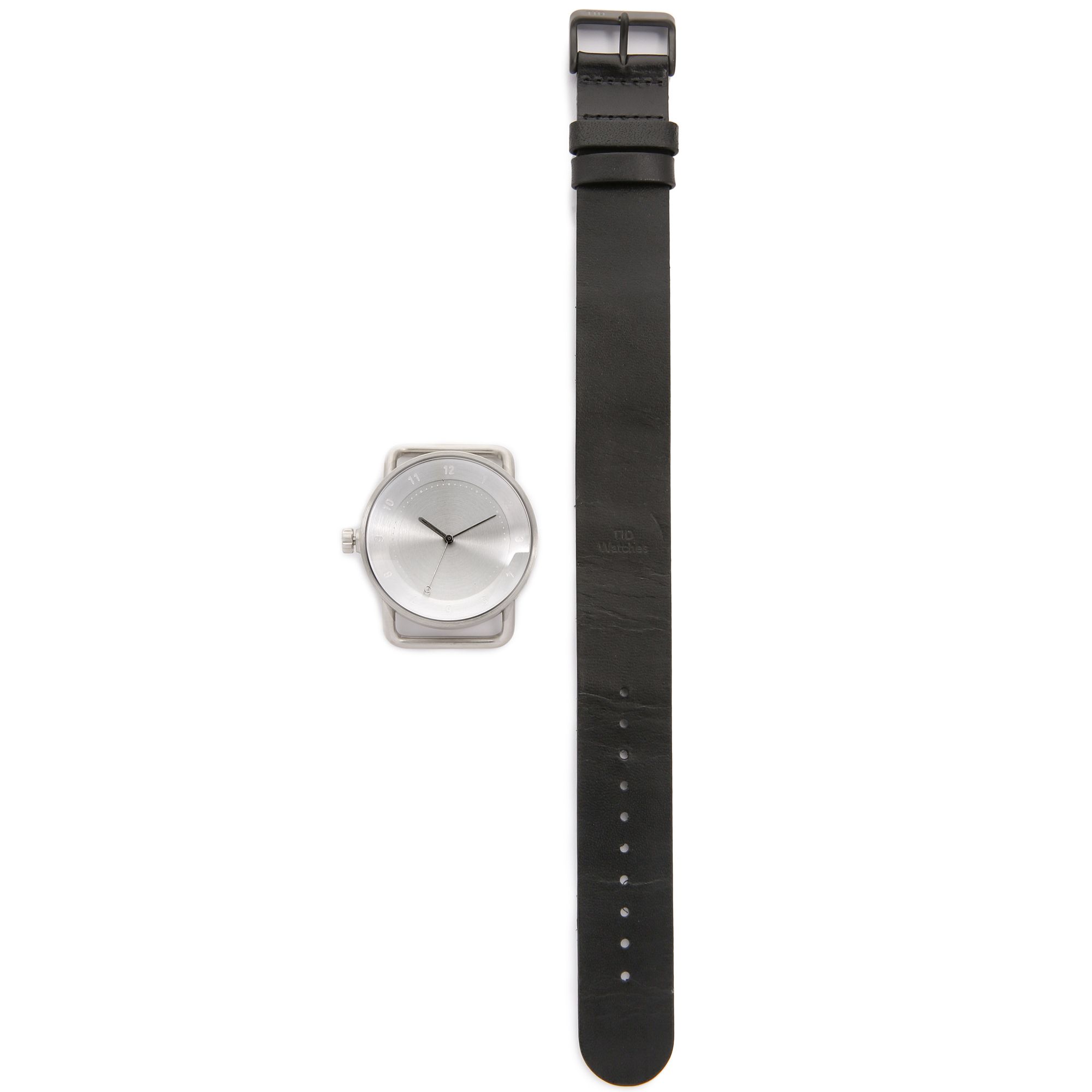 часы TID No.1 Steel Black Leather 36 mm фото 8