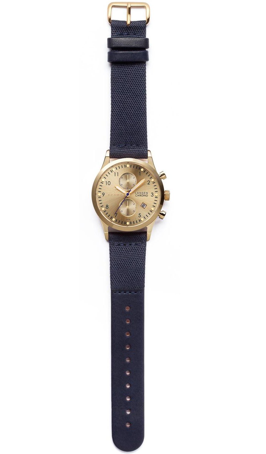 Triwa Gold Lansen Chrono Navy 10 ATM