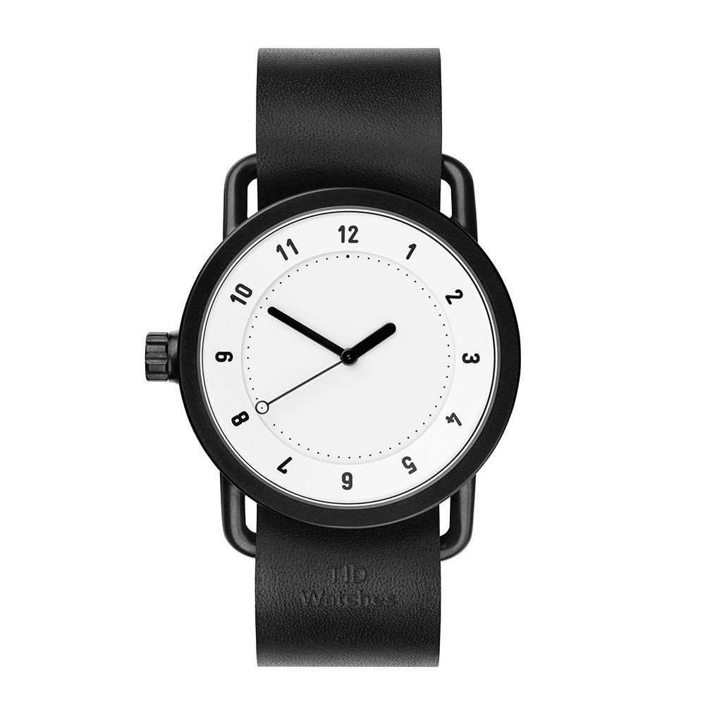 часы TID No.1 White Black Leather фото 4