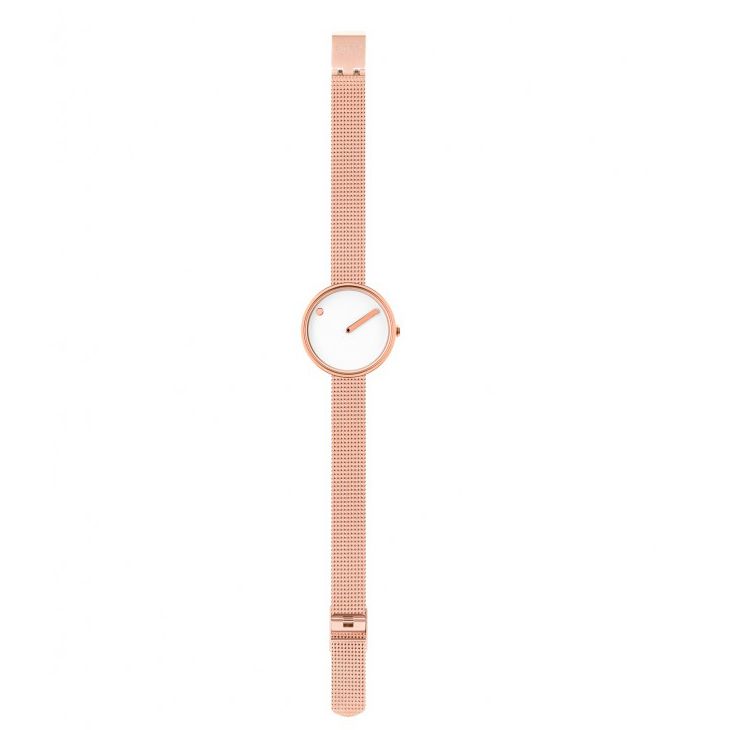 Picto Picto 30 mm White / Rose Gold Polished