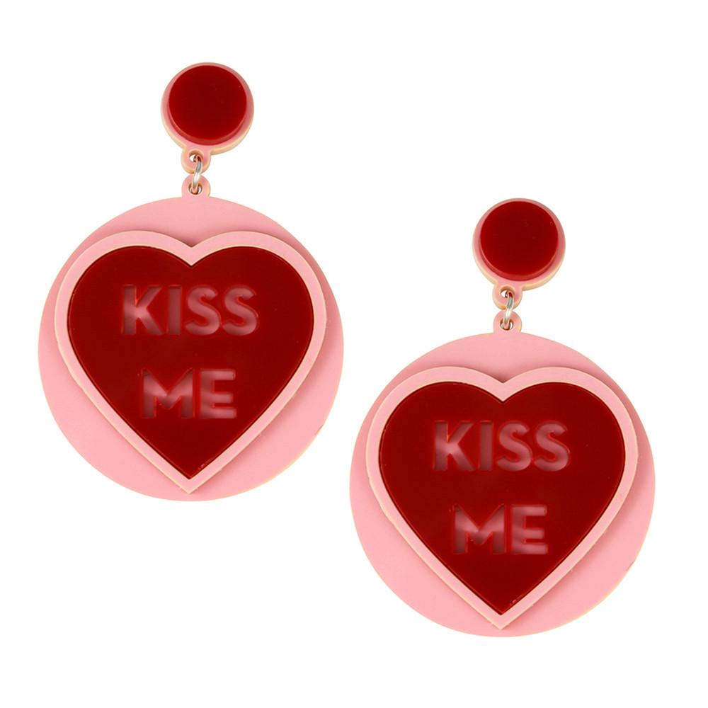 украшения Jennifer Loiselle Jennifer Loiselle Серьги LOVE HEART SWEET KISS ME фото 4