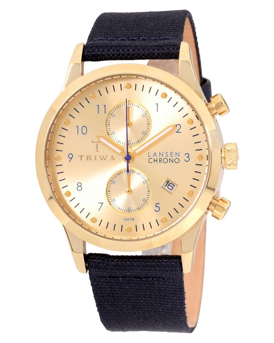 Triwa Gold Lansen Chrono Navy 10 ATM