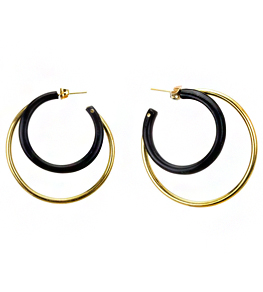 SOKO Серьги mixed material gio hoops 