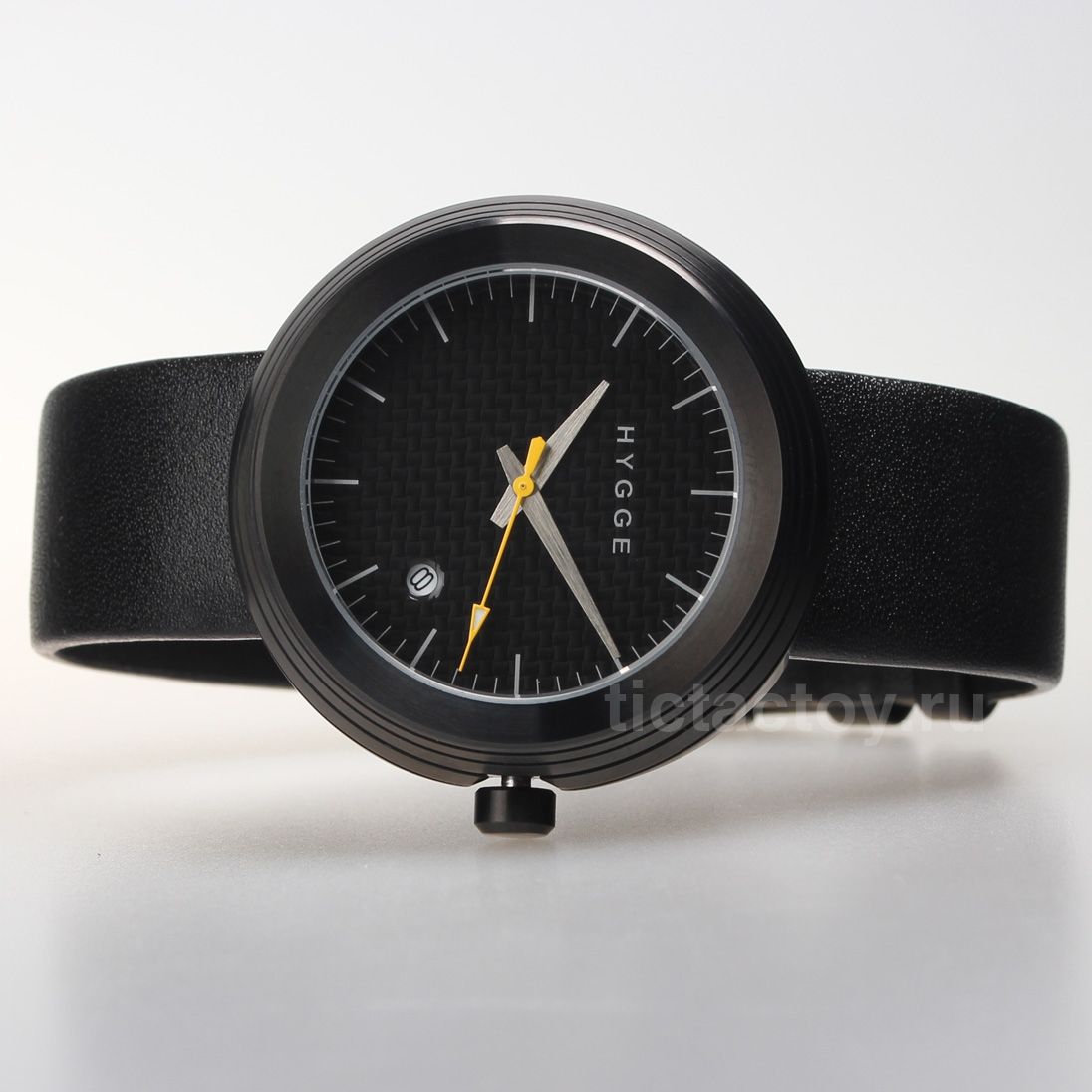 часы Hygge 2311 All Black Leather фото 5