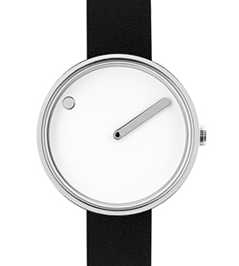 часы  Picto 30 mm White <br>/ Steel Leather  фото 1