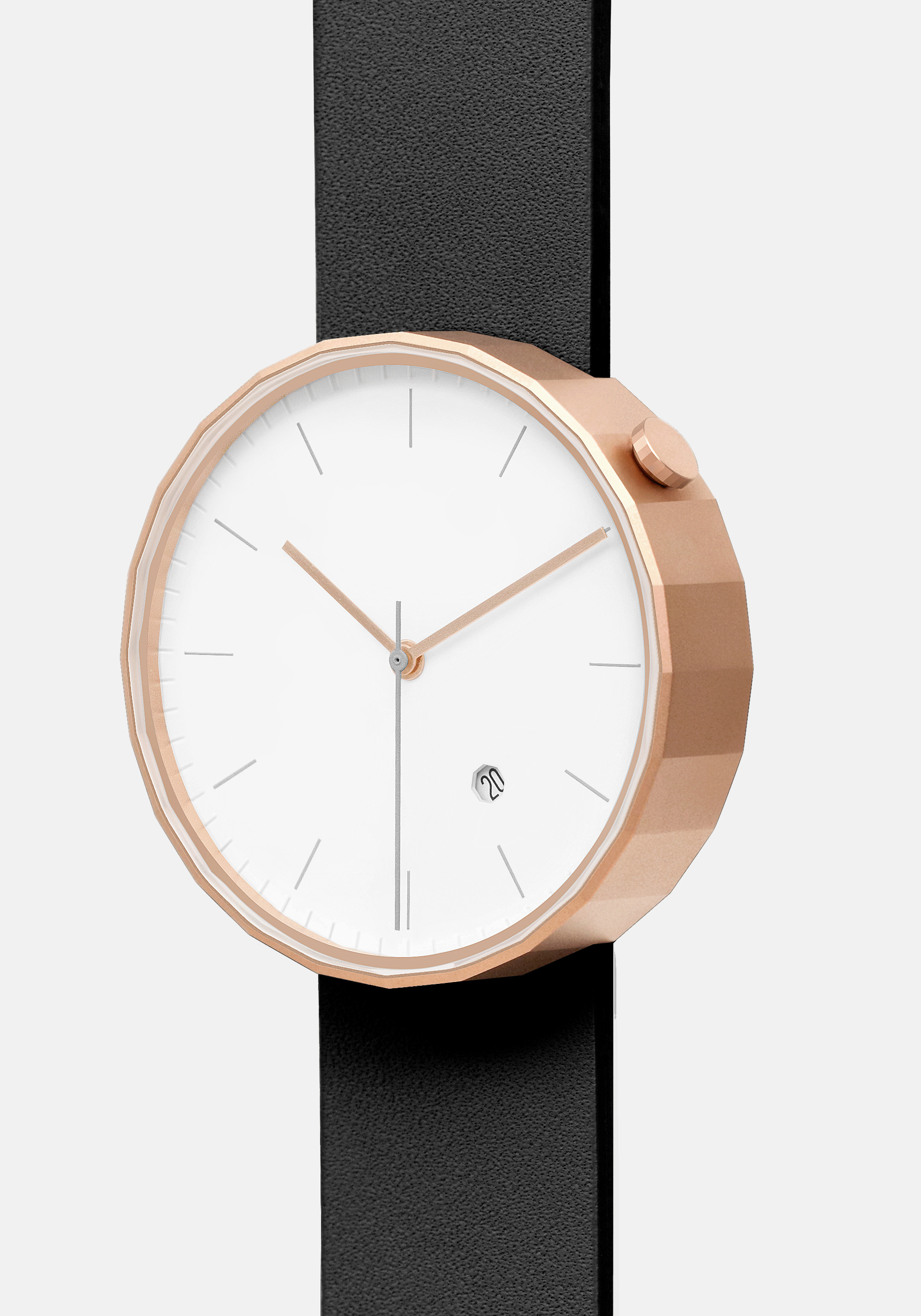 Chi and chi Polygon Watch Rosegold Black