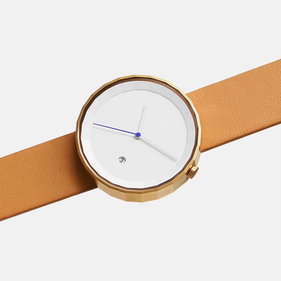 Chi and chi Polygon Watch Brown