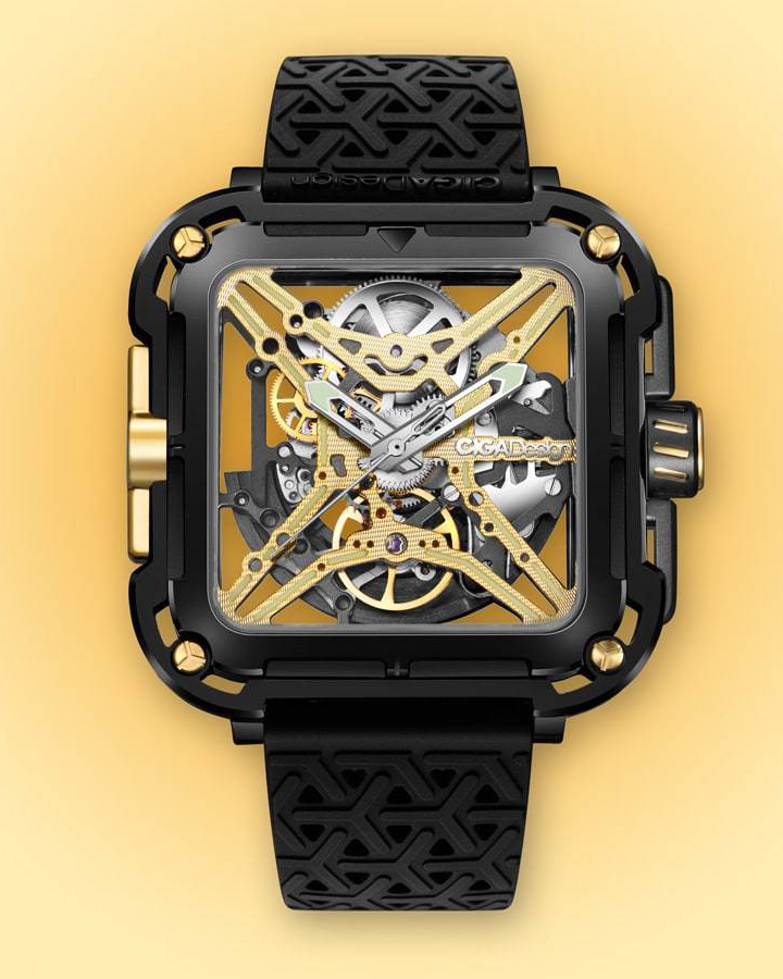часы CIGA Design X Series Titanium Gold Automatic X021-BLGO-W25BK фото 5