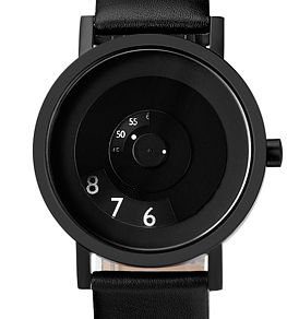 Reveal black leather 40 mm 