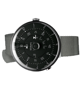 часы  KLOK-01 Minimal <br>Black Steel  фото 1