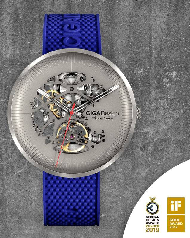 часы CIGA Design MICHAEL YOUNG SERIES TITANIUM EDITION BLUE AUTOMATIC M031-TITI-W15BU фото 5