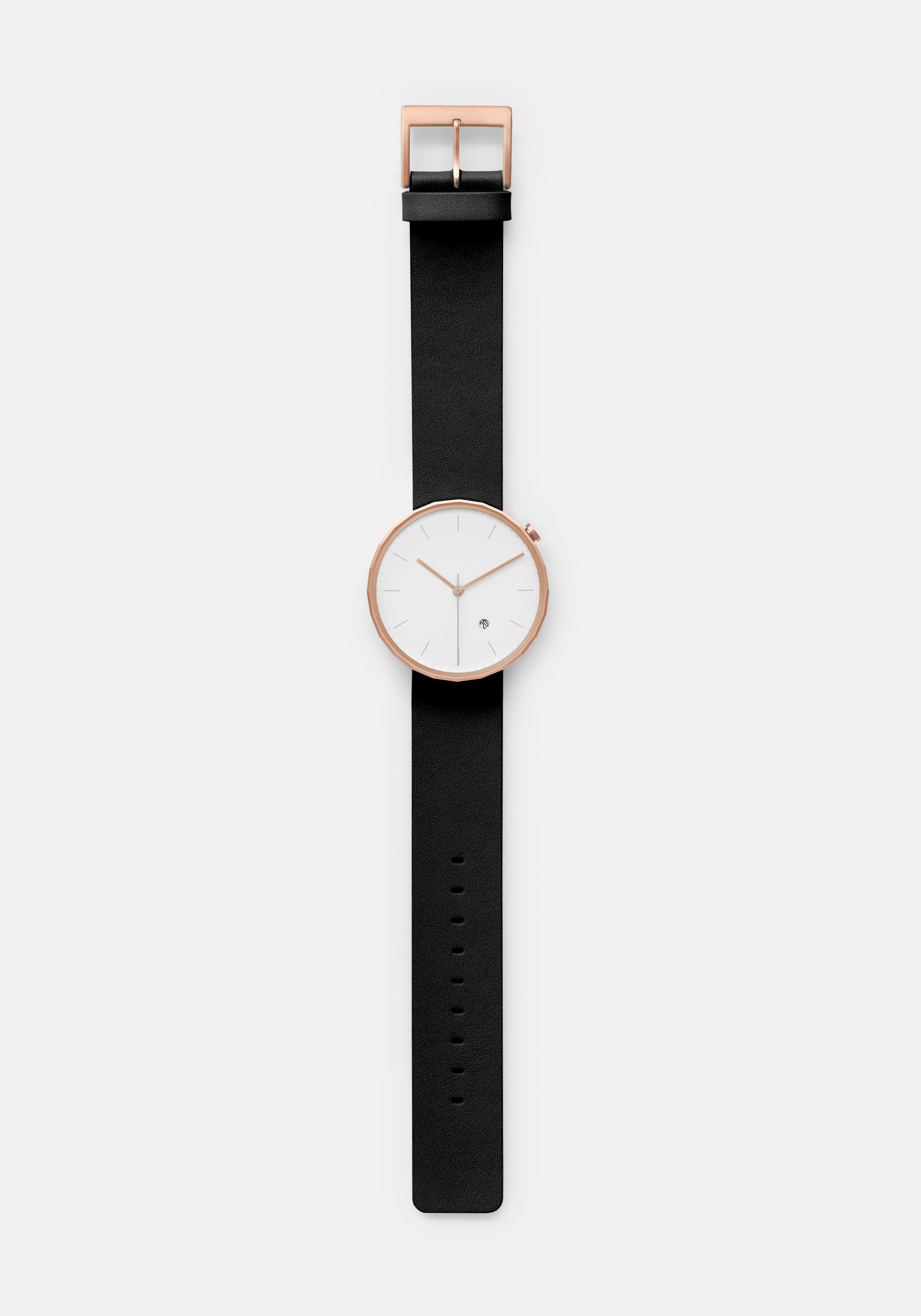 Chi and chi Polygon Watch Rosegold Black
