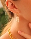A B Art Jewelry A B Art Серьги-кольца с  жемчужинами